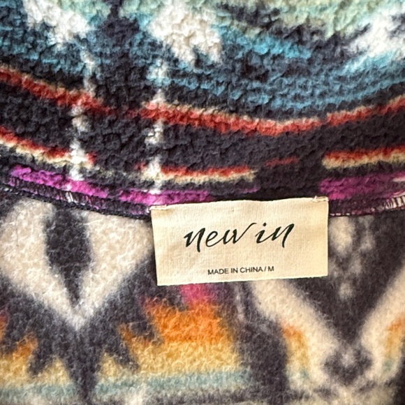 Unique Patterned Fleece Jacket M - Picture 2 of 7